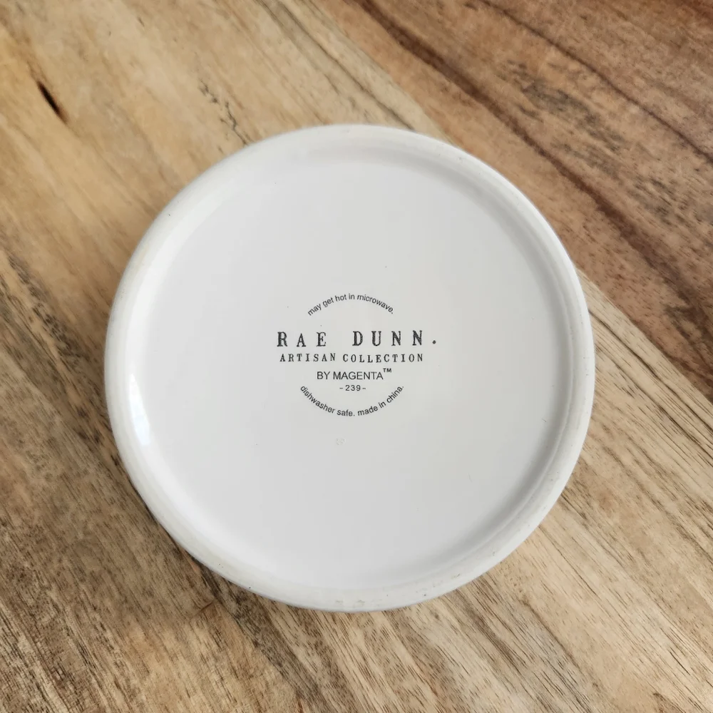 Rae Dunn Purrfect Cat Water or Food Ceramic Bowl